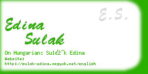 edina sulak business card